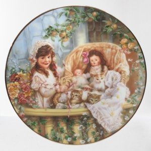 Sandra Kuck Collector's Plate - "Cats In The Cradle" - Hearts and Flowers